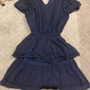 Aqua Girls Deep Blue Textured Dress